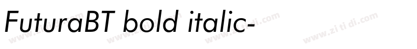 FuturaBT bold italic字体转换